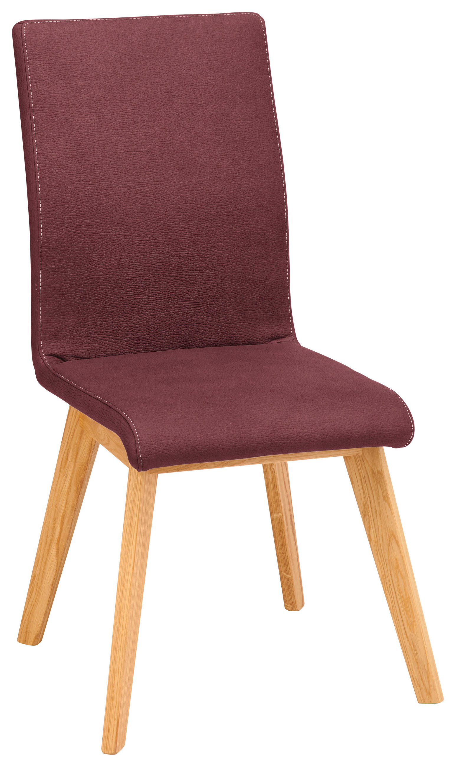 STUHL  in Mikrofaser Holz, Textil  - Beere/Beige, Design, Holz/Textil (45/102/56cm) - Novel