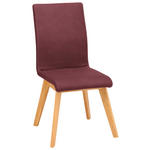 STUHL  in Mikrofaser Holz, Textil  - Beere/Beige, Design, Holz/Textil (45/102/56cm) - Novel