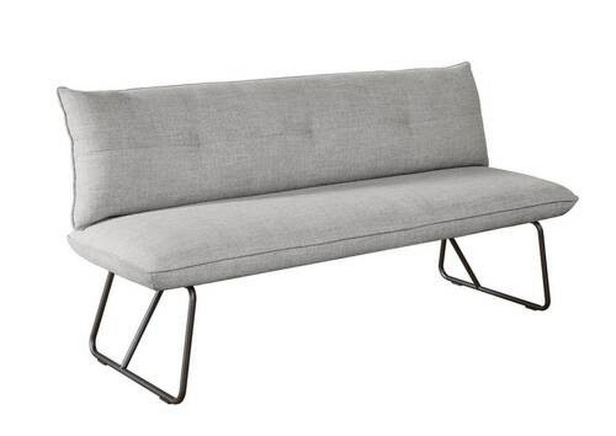 SITZBANK 180/90/70 cm  in Hellgrau  - Hellgrau/Schwarz, Design, Textil/Metall (180/90/70cm) - Dieter Knoll