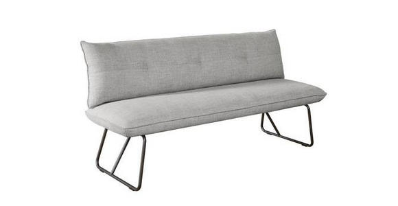 SITZBANK 180/90/70 cm  in Hellgrau  - Hellgrau/Schwarz, Design, Textil/Metall (180/90/70cm) - Dieter Knoll