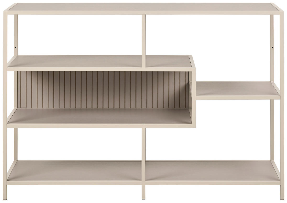 REGAL  114/78/35 cm Grau  - Schwarz/Grau, Modern, Holzwerkstoff/Kunststoff (114/78/35cm)
