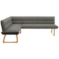 ECKBANK in Textil Anthrazit, Grau  - Eichefarben/Anthrazit, Design, Holz/Textil (162/237cm) - Koinor