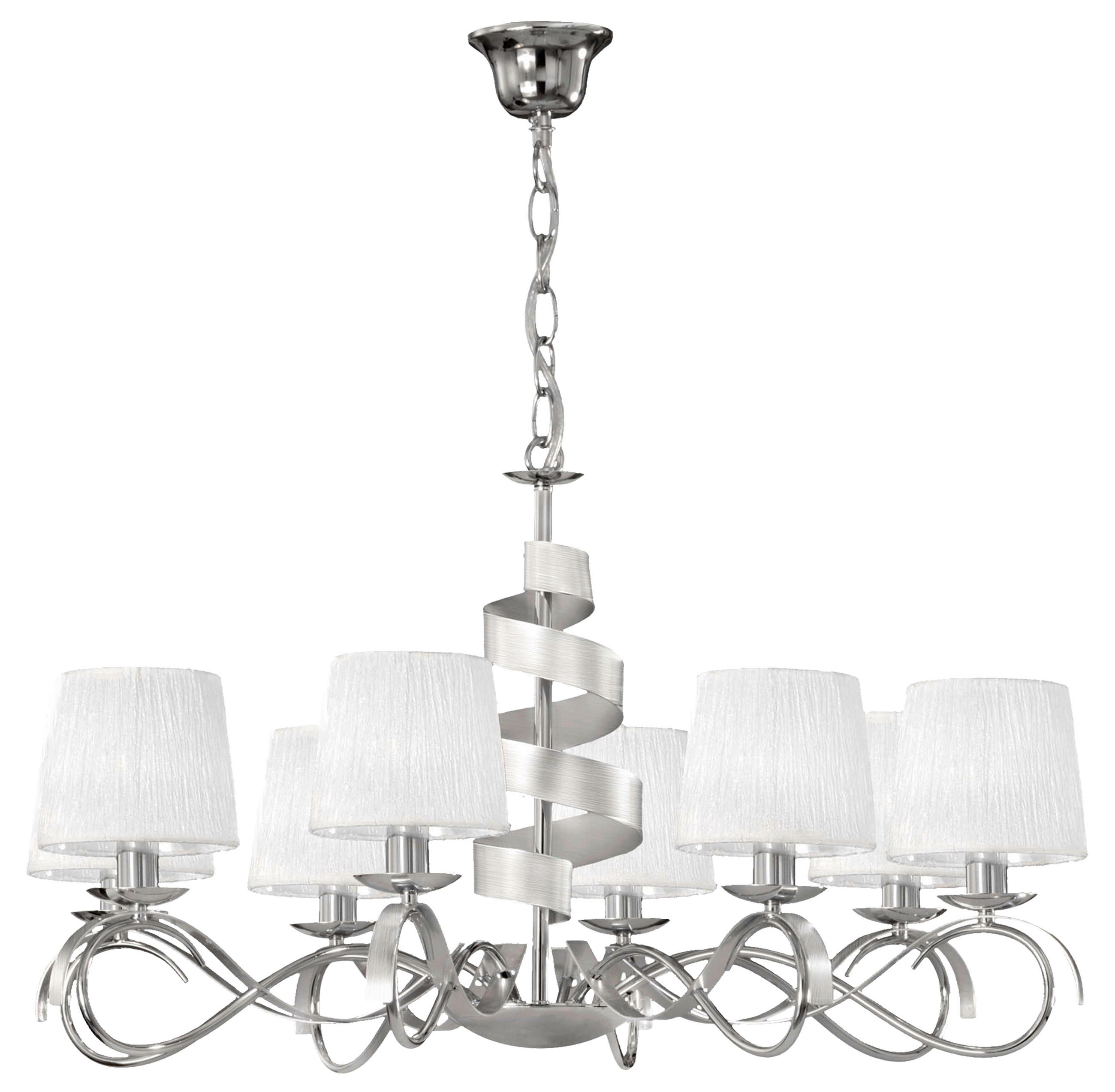 KRONLEUCHTER 80/80/120 cm   - Chromfarben, KONVENTIONELL, Kunststoff/Metall (80/80/120cm)