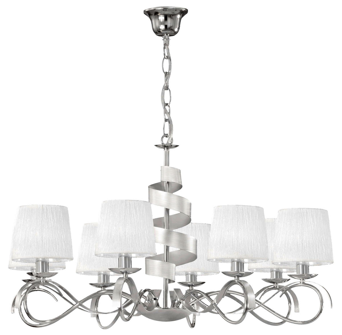 KRONLEUCHTER 80/80/120 cm   - Chromfarben, KONVENTIONELL, Kunststoff/Metall (80/80/120cm)