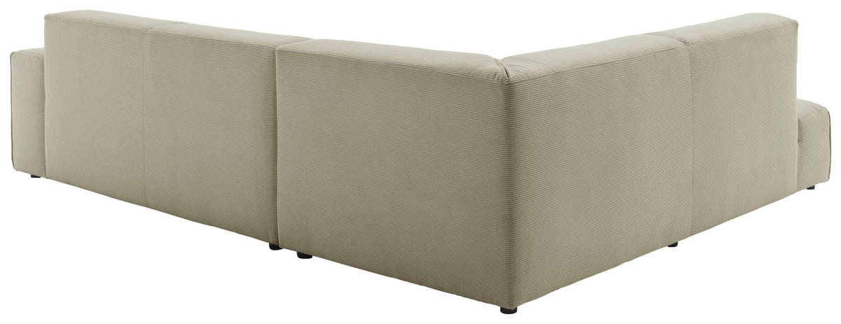 ECKSOFA in Cord Sandfarben  - Sandfarben/Schwarz, Design, Kunststoff/Textil (210/270cm) - Pure Home Lifestyle