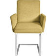 ARMLEHNSTUHL  in Stahl Chenille  - Chromfarben/Gelb, Design, Textil/Metall (56/92/60cm) - Dieter Knoll