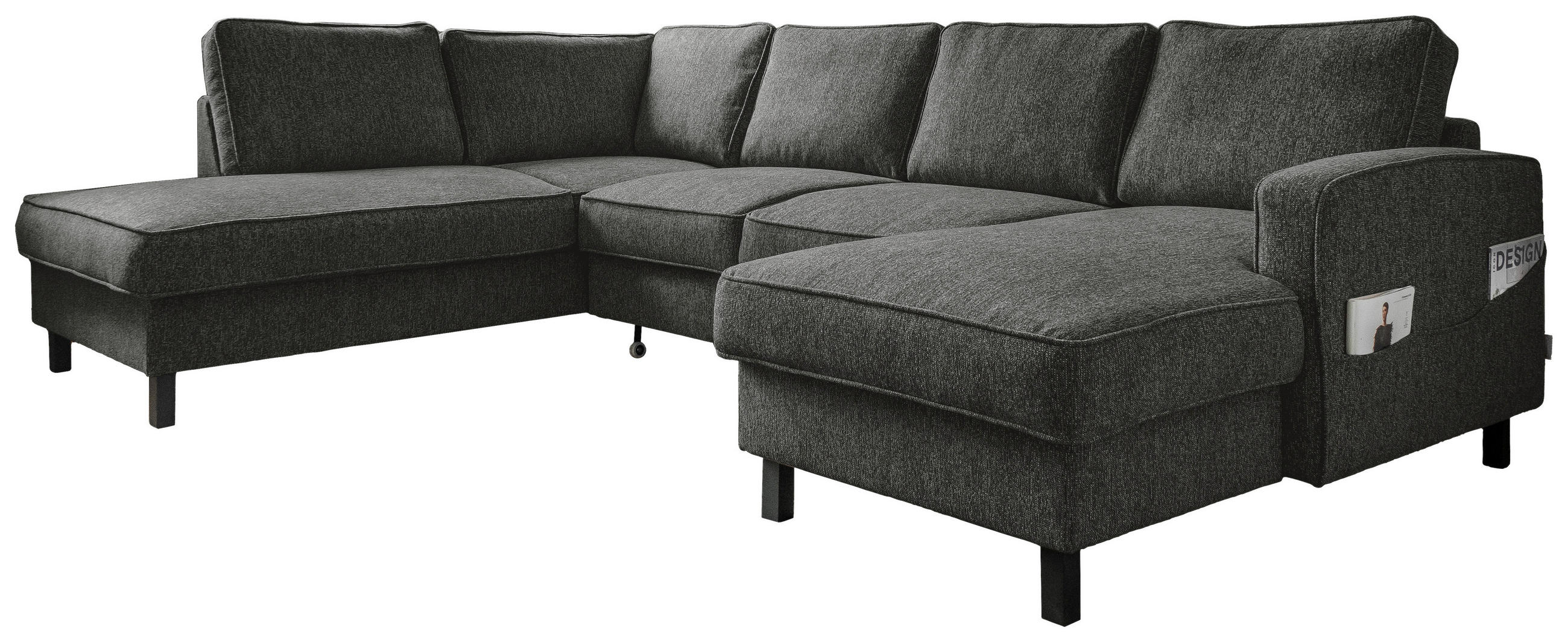 MID.YOU SEDACÍ SOUPRAVA, textil, tmavě šedá