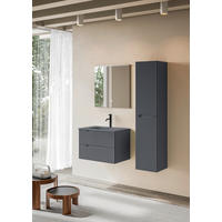 BADEZIMMER 3-teilig  in 60 cm  - Dunkelgrau/Weiß, KONVENTIONELL, Holzwerkstoff/Stein (60cm) - Belluti
