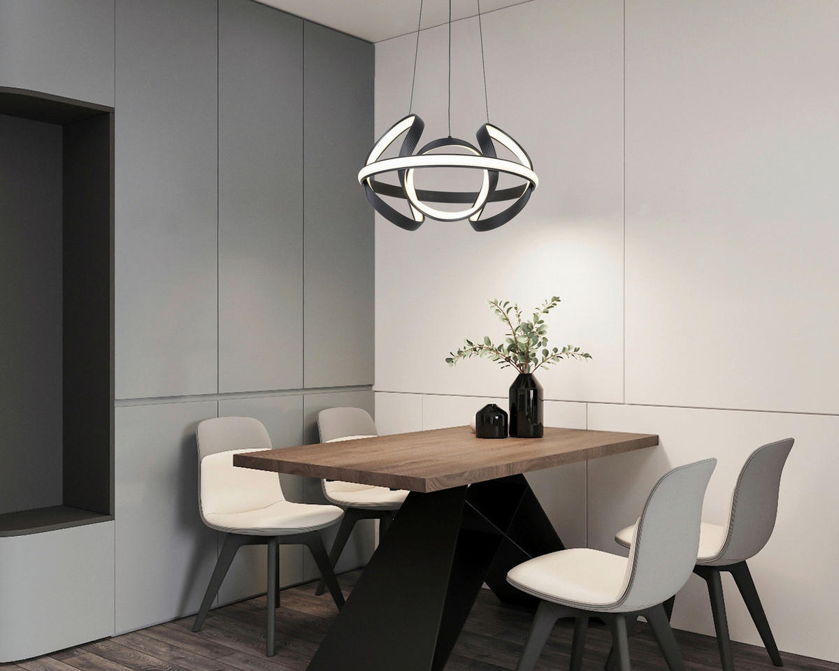 HÄNGELEUCHTE 41,5/120 cm   - Schwarz, Trend, Kunststoff/Metall (41,5/120cm) - Collet's Monde