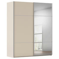 SCHWEBETÜRENSCHRANK 181/223/68 cm 2-türig Champagner  - Champagner/Alufarben, KONVENTIONELL, Glas/Holzwerkstoff (181/223/68cm) - Novel