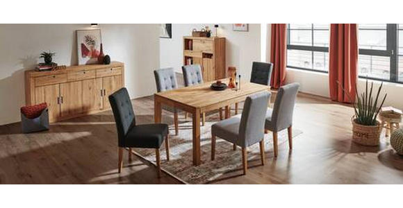 SIDEBOARD 177/91/42 cm  - Wildeiche/Alufarben, Natur, Holz (177/91/42cm) - Carryhome