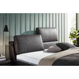 POLSTERBETT Anthrazit 180/200 cm  - Anthrazit/Schwarz, Design, Textil/Metall (180/200cm) - Johann Jakob