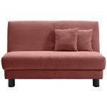 SCHLAFSOFA Cord Rot  - Rot/Schwarz, Design, Textil/Metall (145/85/100cm) - Carryhome