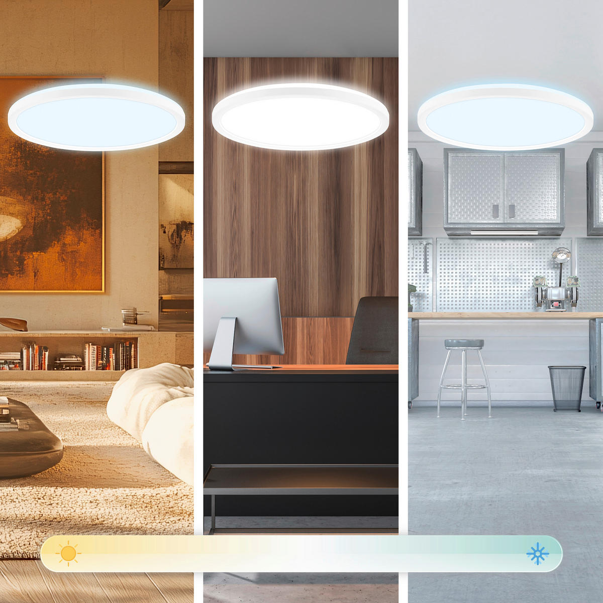 LED-PANEEL Tava A 29,3/2,8 cm   - Weiß, Basics, Kunststoff (29,3/2,8cm)