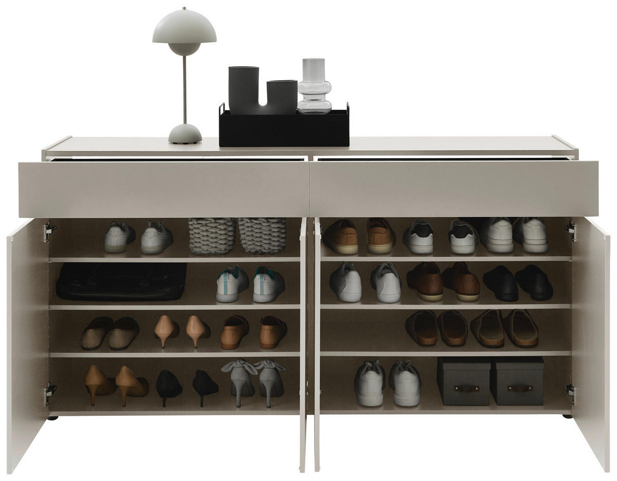 GARDEROBE 3-teilig  in 225/199/40 cm  - Kaschmir, Design, Holzwerkstoff (225/199/40cm) - Voleo