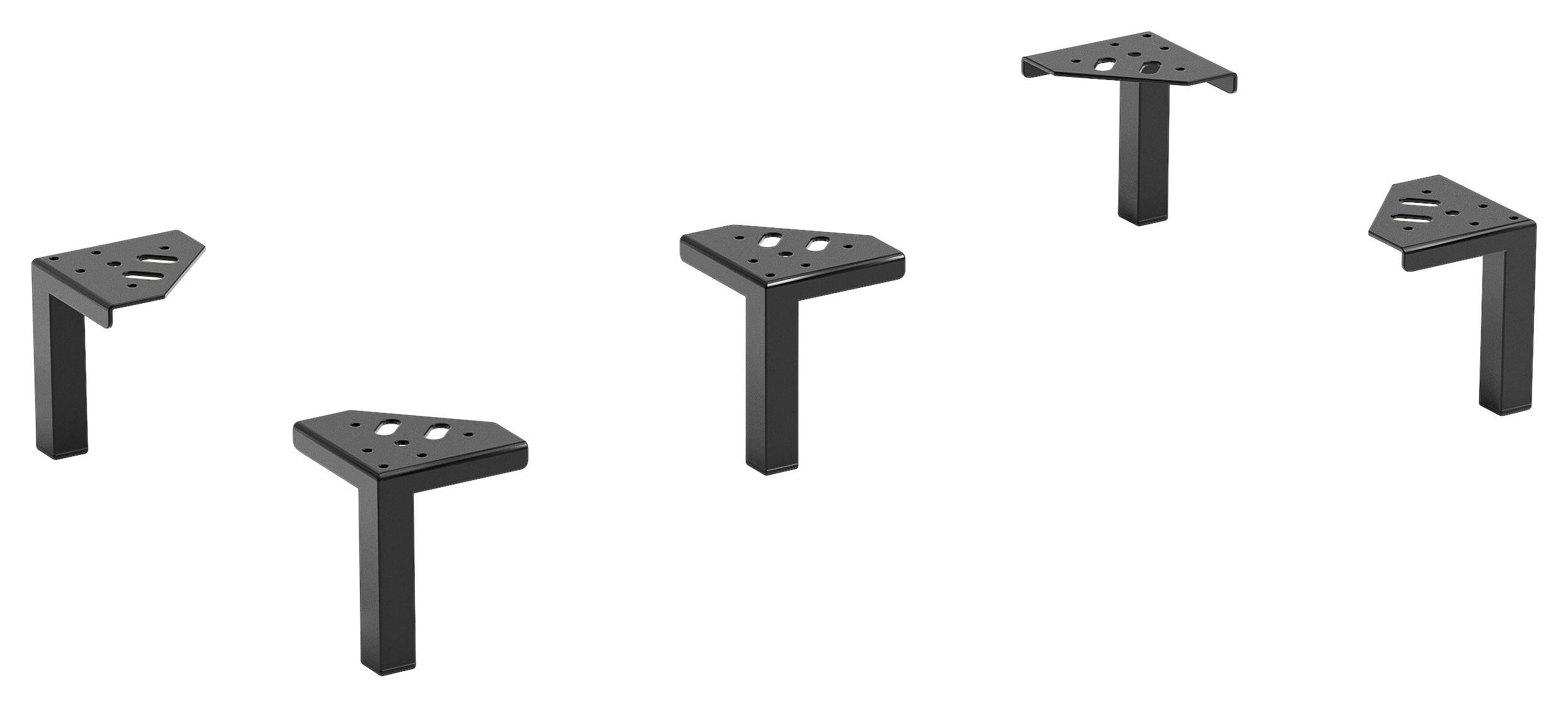 FUßSET 10,5/13/10,5 cm   - Schwarz, Design, Metall (10,5/13/10,5cm) - Xora