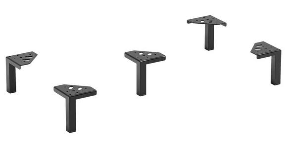 FUßSET 10,5/13/10,5 cm   - Schwarz, Design, Metall (10,5/13/10,5cm) - Xora