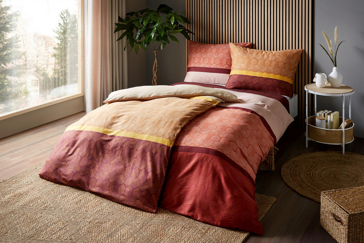 BETTWÄSCHE 5115 Satin Satin 140/200 cm  - Rot/Terracotta, KONVENTIONELL, Textil (140/200cm) - LOOKS by W.Joop