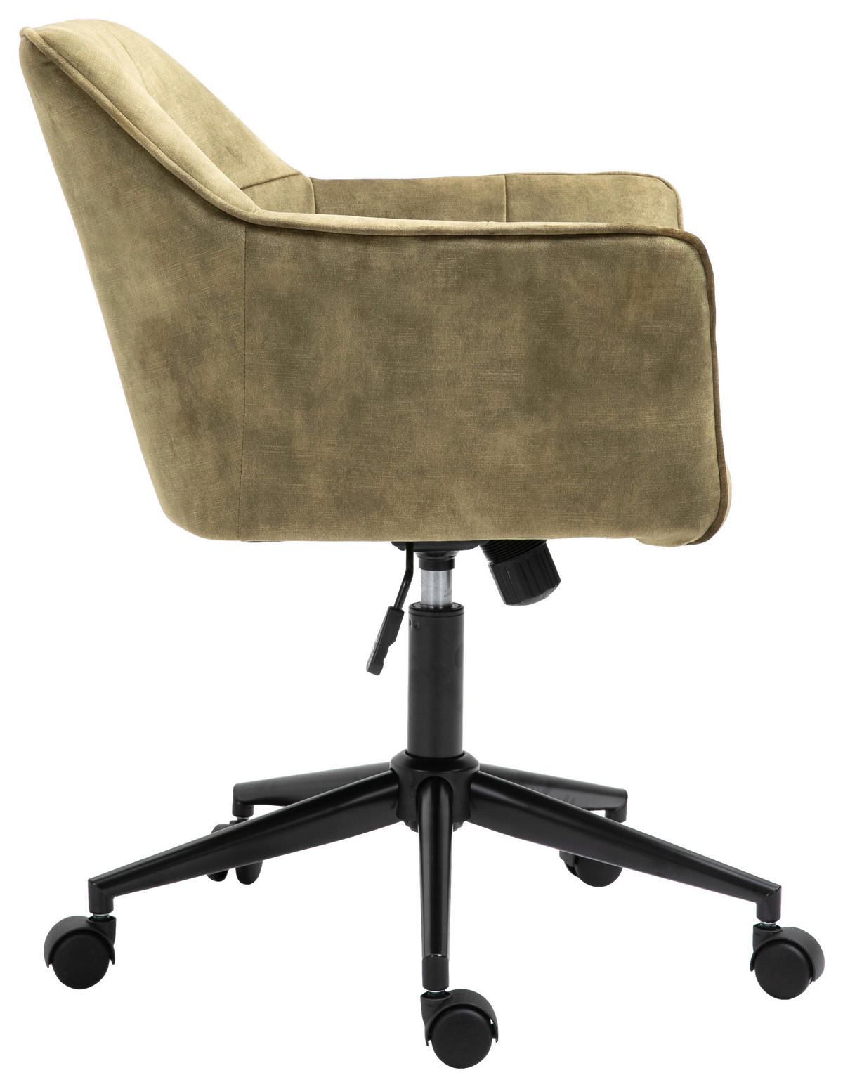 DREHSTUHL  in Samt Olivgrün  - Schwarz/Olivgrün, MODERN, Kunststoff/Textil (60/90/61cm) - MID.YOU