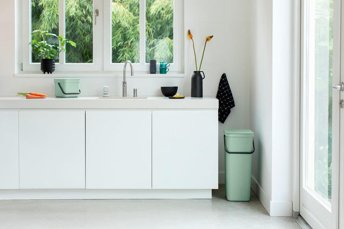 ABFALLEIMER SORT & GO 6 L  - Jadegrün, Basics, Kunststoff (20/18.1/24.5cm) - Brabantia