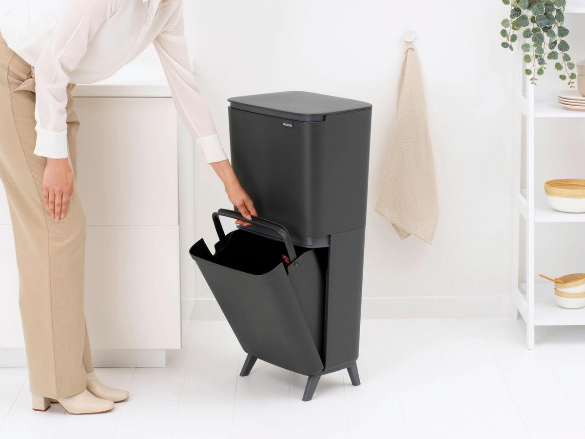 ODPADKOVÝ KOŠ  20+25 l - tmavě šedá, Basics, plast (28/88,3/41,9cm) - Brabantia