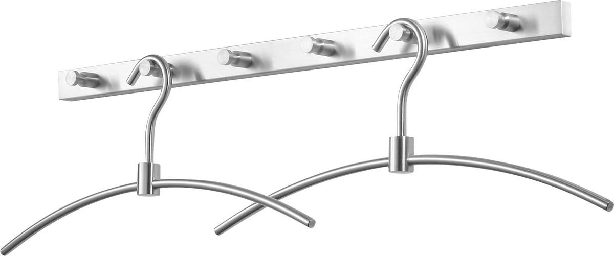 GARDEROBENLEISTE  in Edelstahlfarben  - Edelstahlfarben, Design, Metall (60cm) - Zack