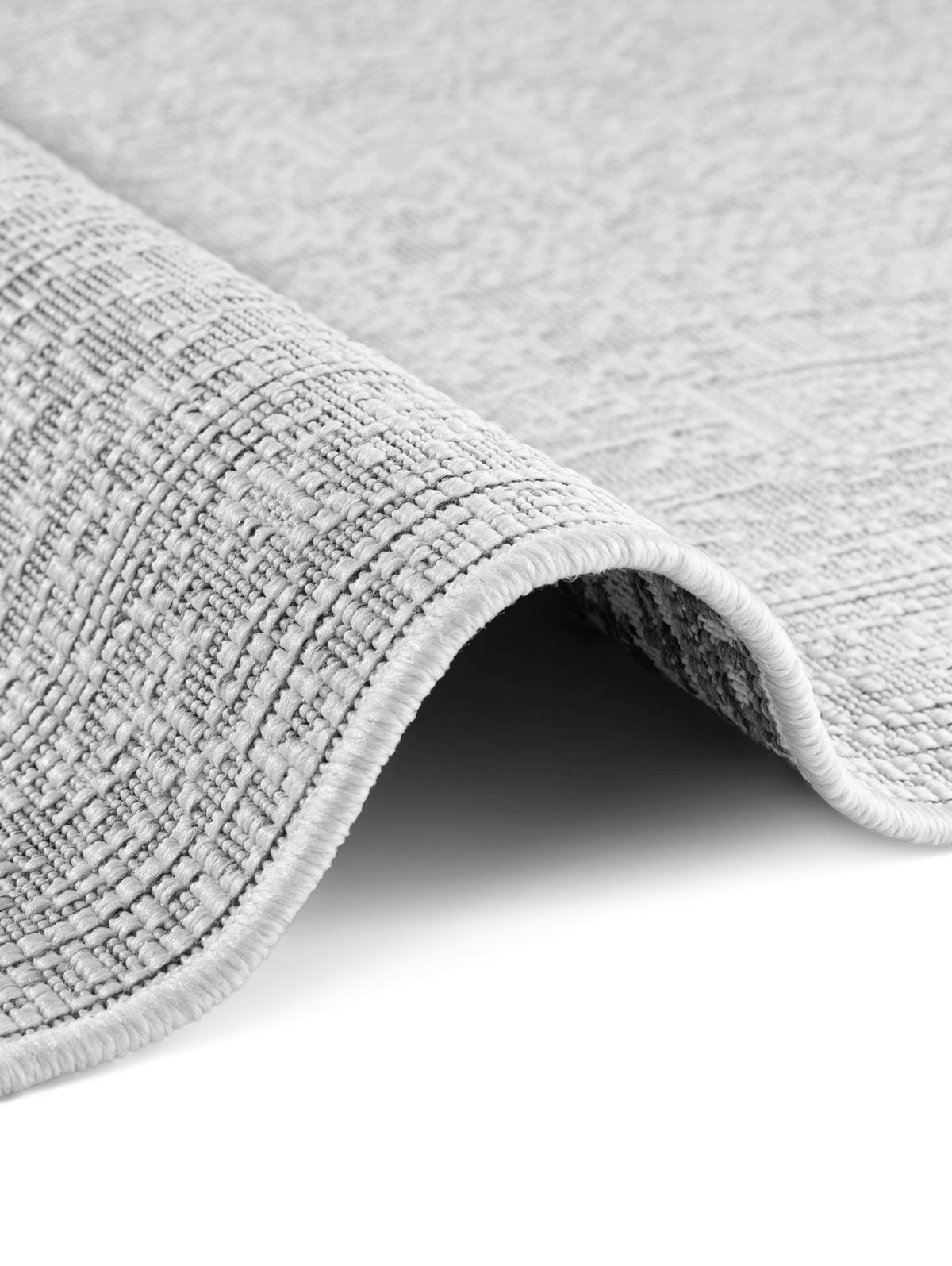 LÄUFER 80/250 cm Duet  - Weiß/Grau, Design, Kunststoff (80/250cm)
