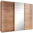 SCHWEBETÜRENSCHRANK 250/217/67 cm 3-türig  - Buchefarben, Natur, Glas/Holz (250/217/67cm) - Linea Natura