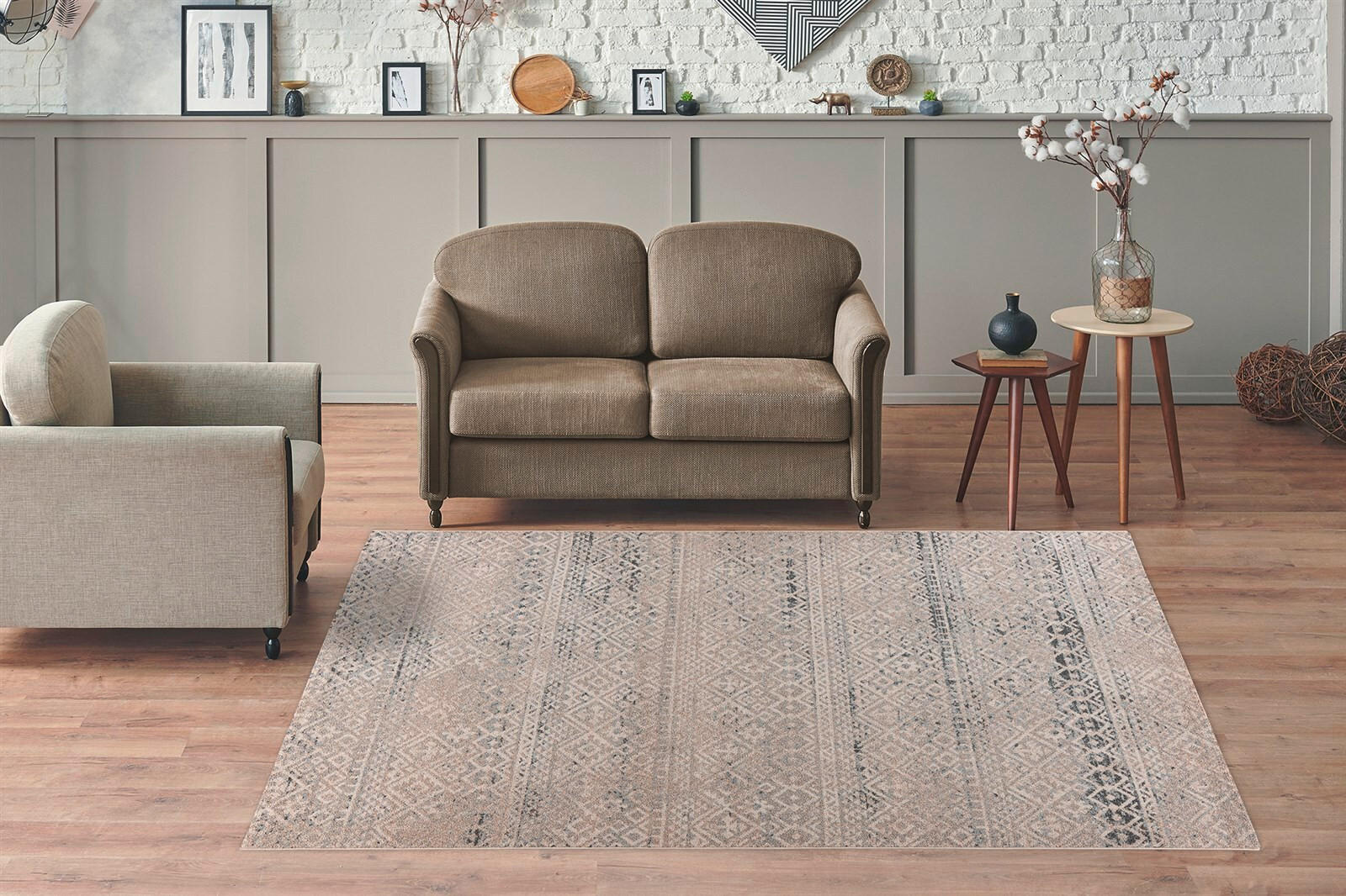 TEPPICH 120/170 cm Gene 525 Beige / Blau Blau, Beige  - Blau/Beige, KONVENTIONELL, Textil (120/170cm)