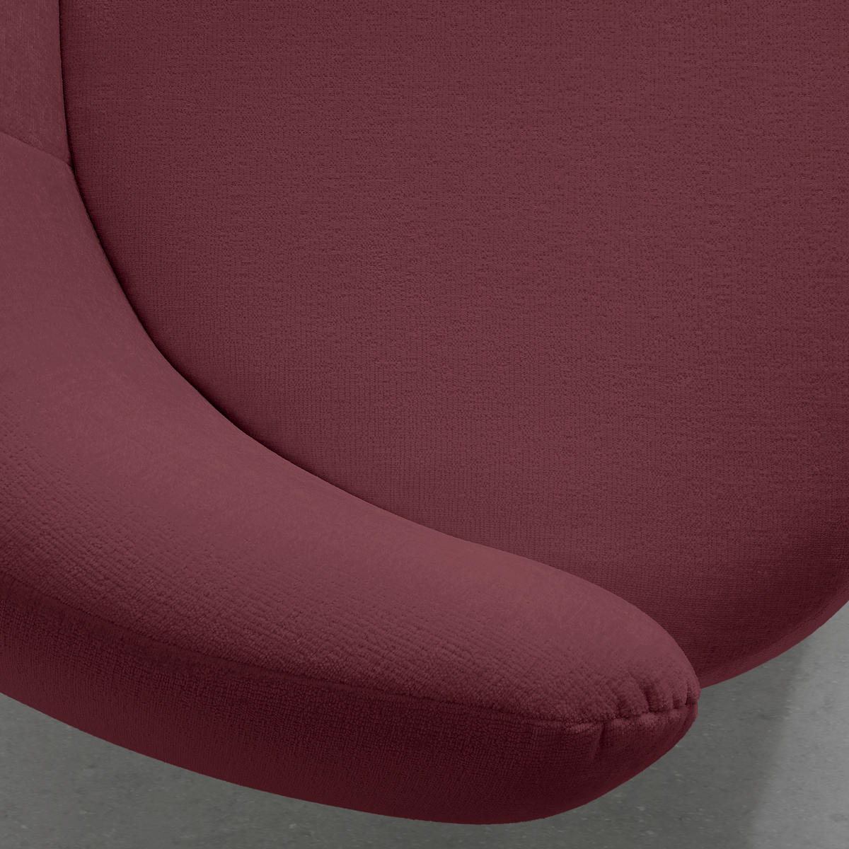 BIG SOFFA i chenille bordeaux  - bordeaux/svart, Modern, textil/plast (235/72/110cm) - MID.YOU