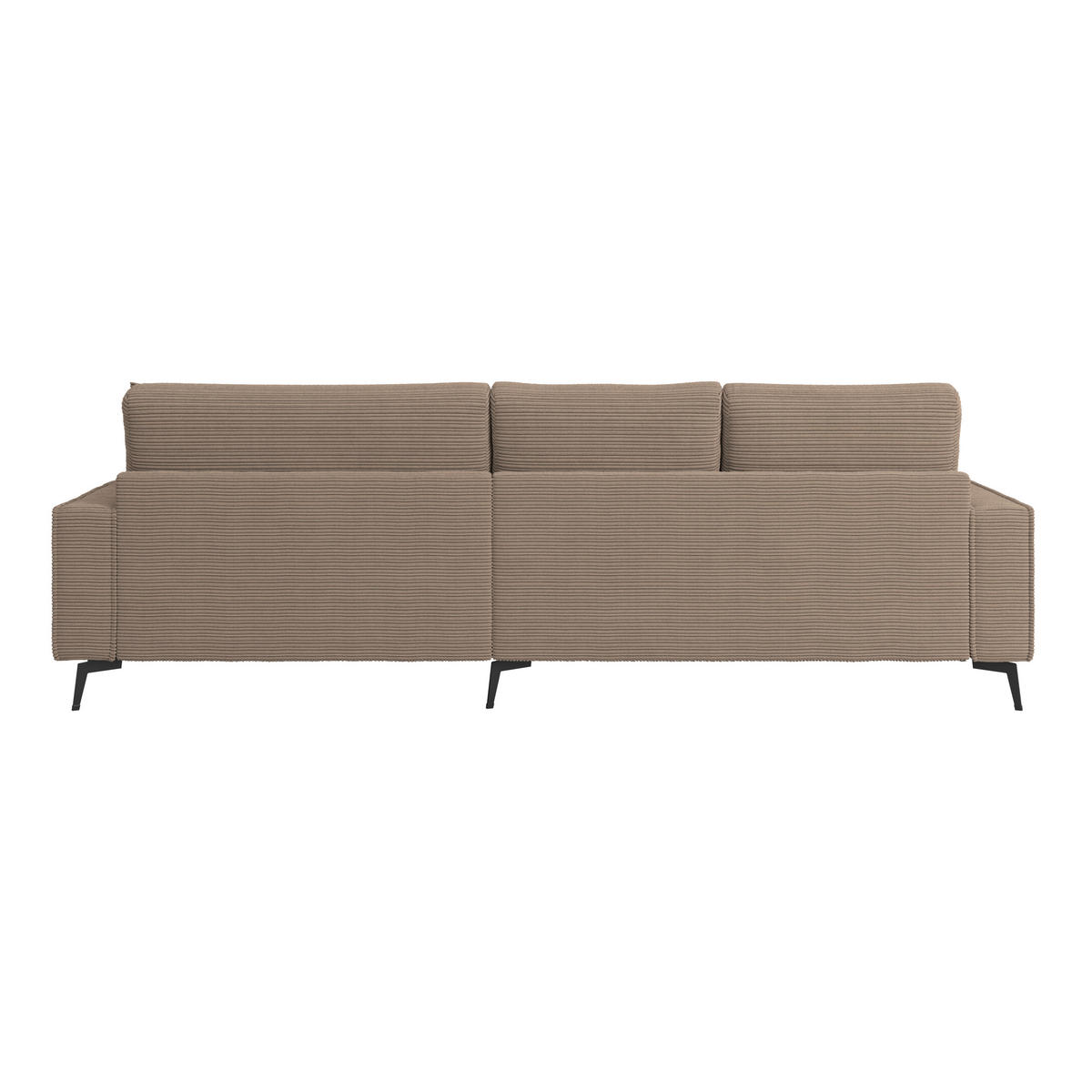 ECKSOFA ZERO Braun Cord Zierkissen, Rückenkissen  - Schwarz/Braun, Trend, Textil/Metall (286/173cm) - Livetastic