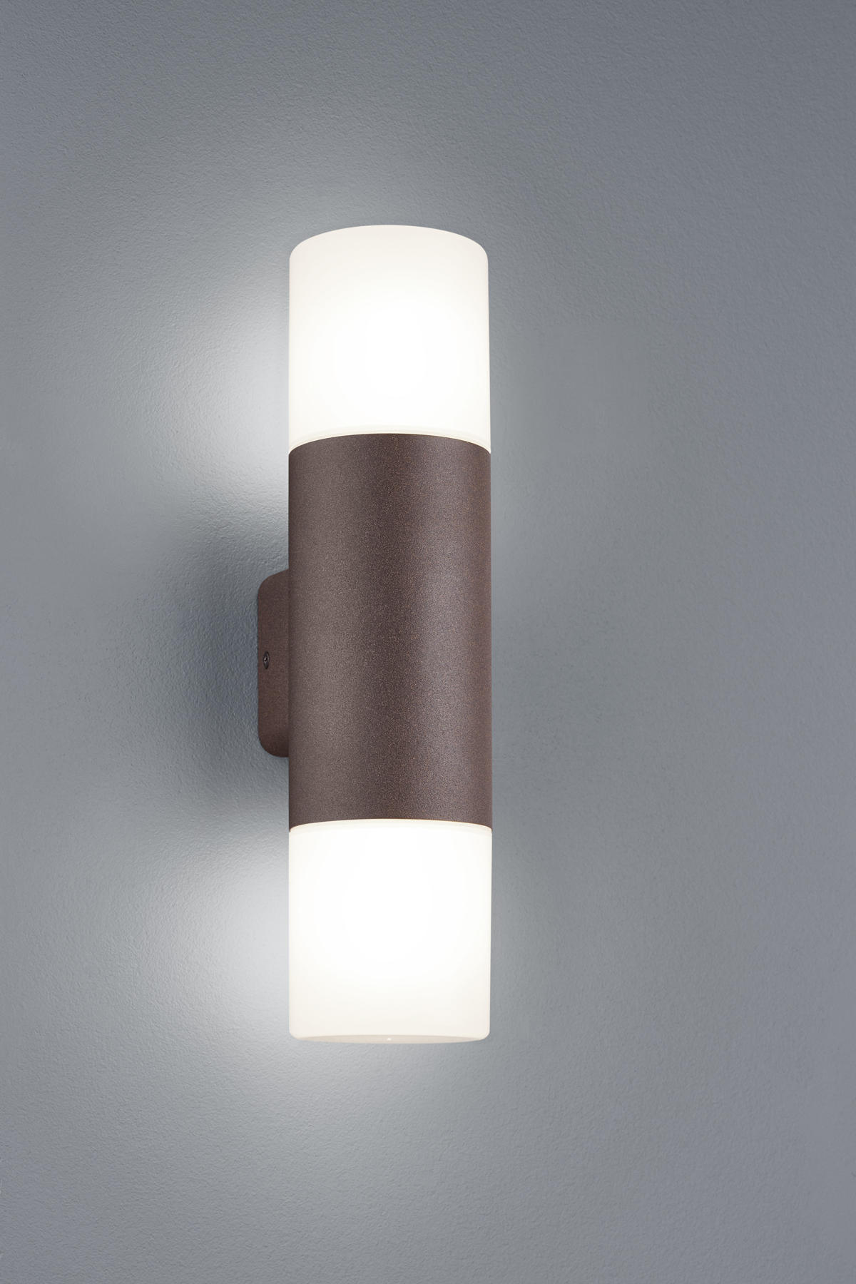 AUßENWANDLEUCHTE 8,5/33 cm   - Rostfarben/Weiß, KONVENTIONELL, Kunststoff/Metall (8,5/33cm) - Trio Leuchten