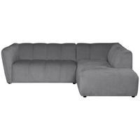 ECKSOFA LIVOLI in Chenille Hellgrau  230/218 cm  - Hellgrau/Schwarz, Design, Textil (230/218cm) - MID.YOU