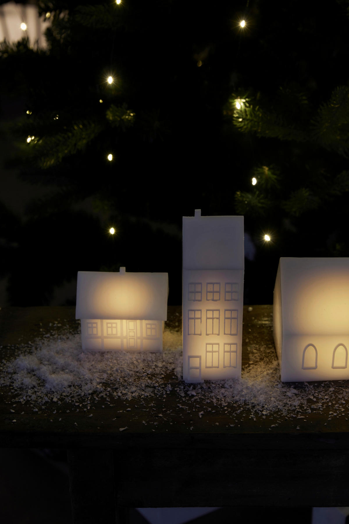 LED-KERZE  - Weiß, Basics, Naturmaterialien (9/6,5/8cm)