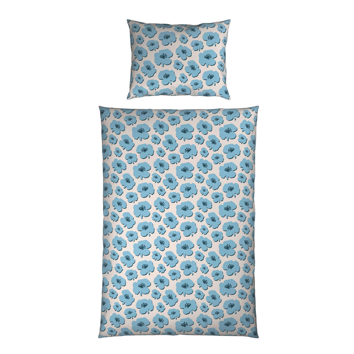 BETTWÄSCHE Satin 140/200 cm  - Blau/Multicolor, KONVENTIONELL, Textil (140/200cm) - Esposa