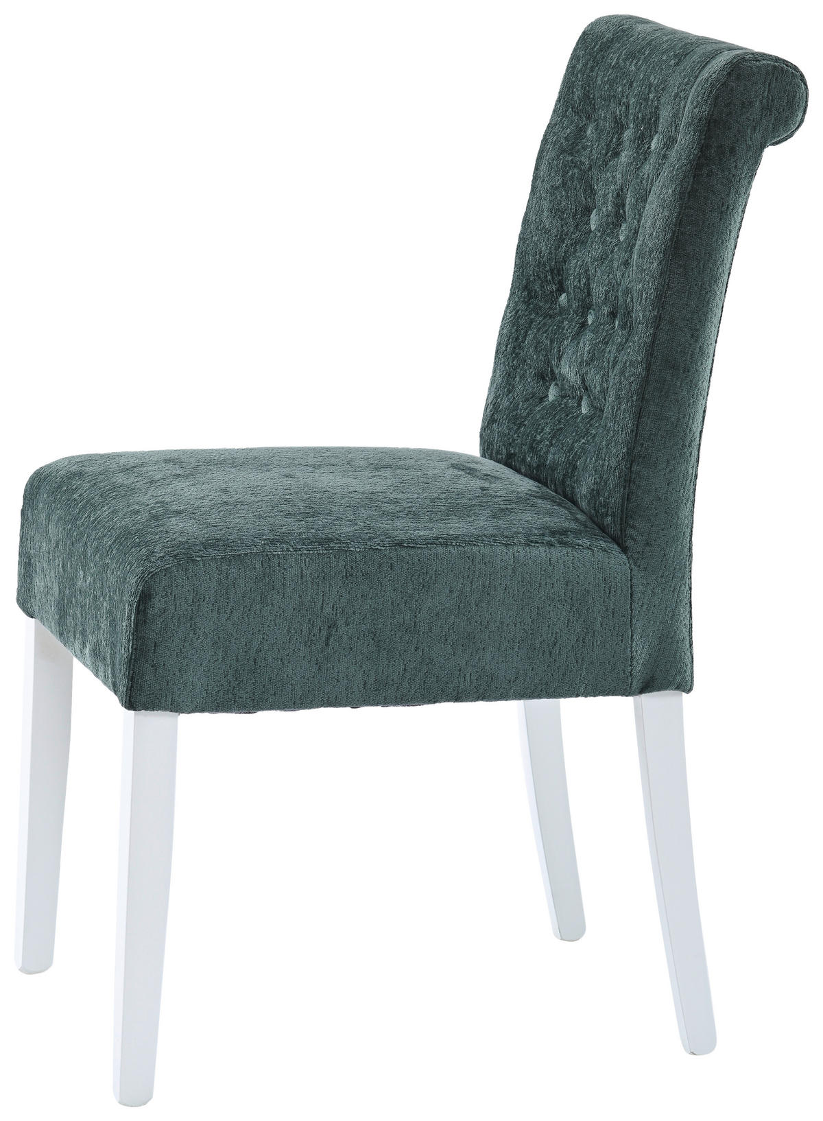 STUHL Chenille Jadegrün Buche massiv  - Jadegrün/Weiß, KONVENTIONELL, Holz/Textil (46,5/91/65cm) - Cantus