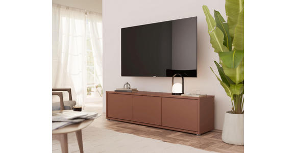 LOWBOARD  in 154,2/42,5/34,9 cm  - Terracotta/Grau, MODERN, Holzwerkstoff/Kunststoff (154,2/42,5/34,9cm) - Carryhome