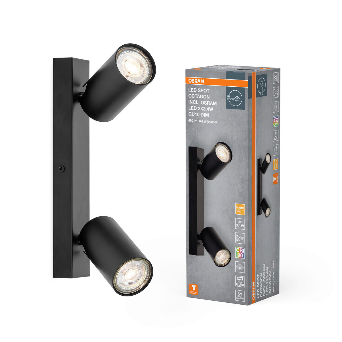 LED-STRAHLER 26/6/14 cm   - Schwarz, Basics, Metall (26/6/14cm) - Osram