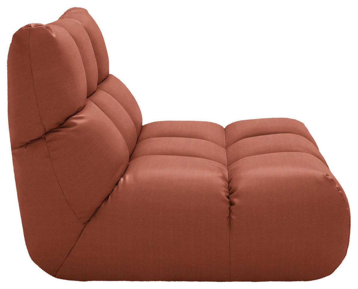 SESSEL Feincord Rostfarben  - Rostfarben/Schwarz, Design, Kunststoff/Textil (112/85/108cm) - Pure Home Lifestyle