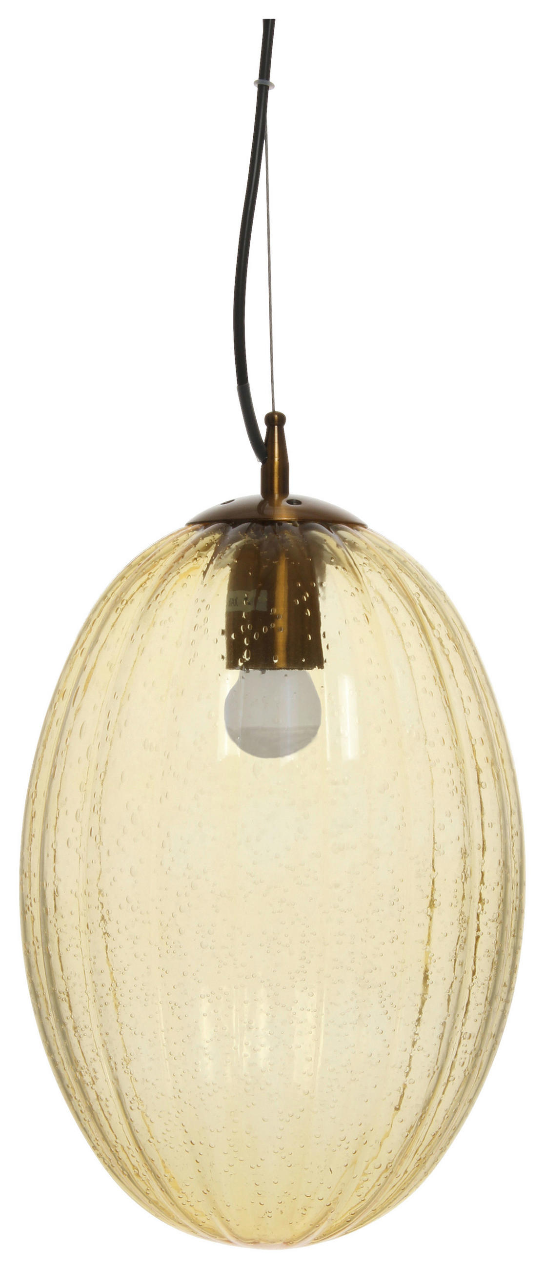 ZÁVĚSNÉ SVÍTIDLO, 23/23/36 cm  - jantarové barvy, Basics, kov/sklo (23/23/36cm) - MID.YOU