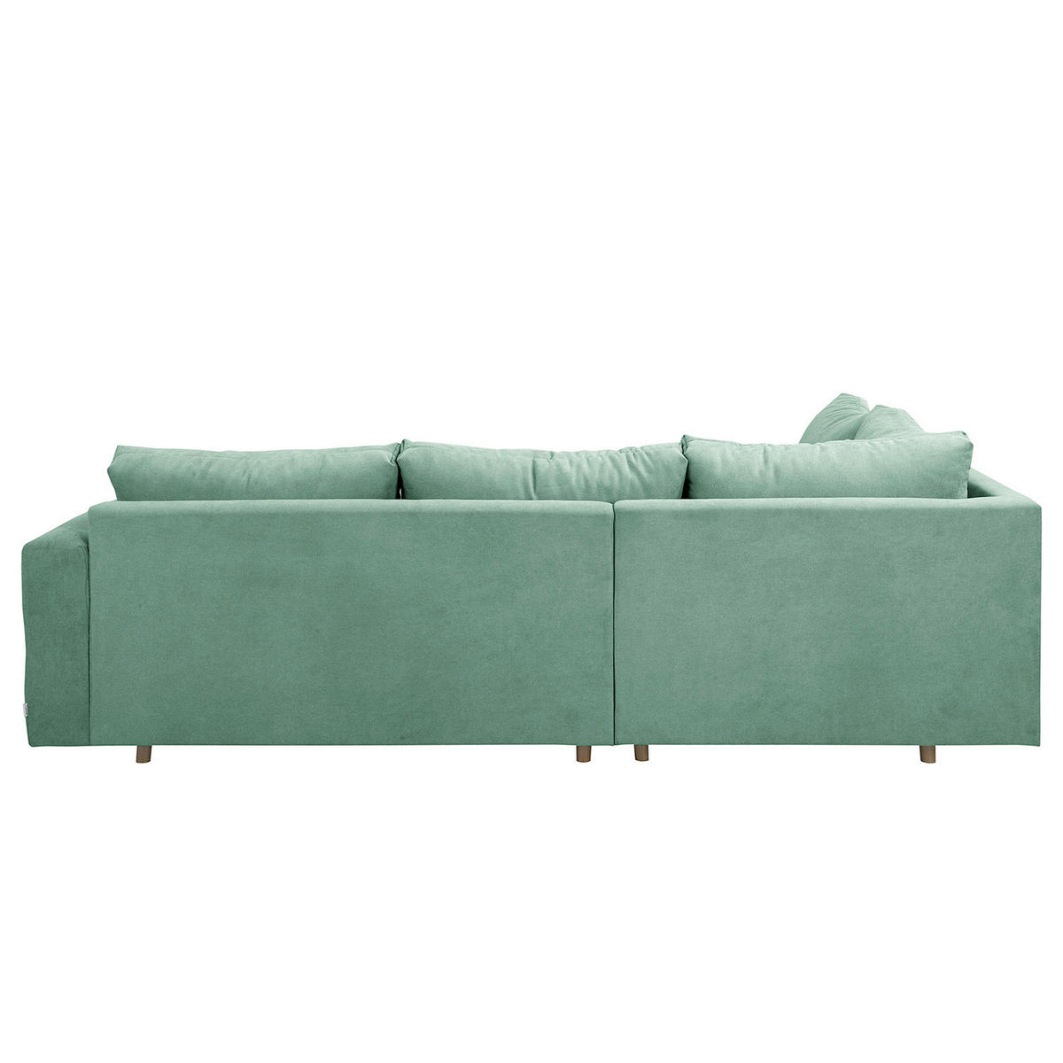 ECKSOFA inkl. Hocker Ariella in Mikrofaser Mintgrün  161/231 cm  - Naturfarben/Mintgrün, Design, Holz/Textil (161/231cm) - Livetastic