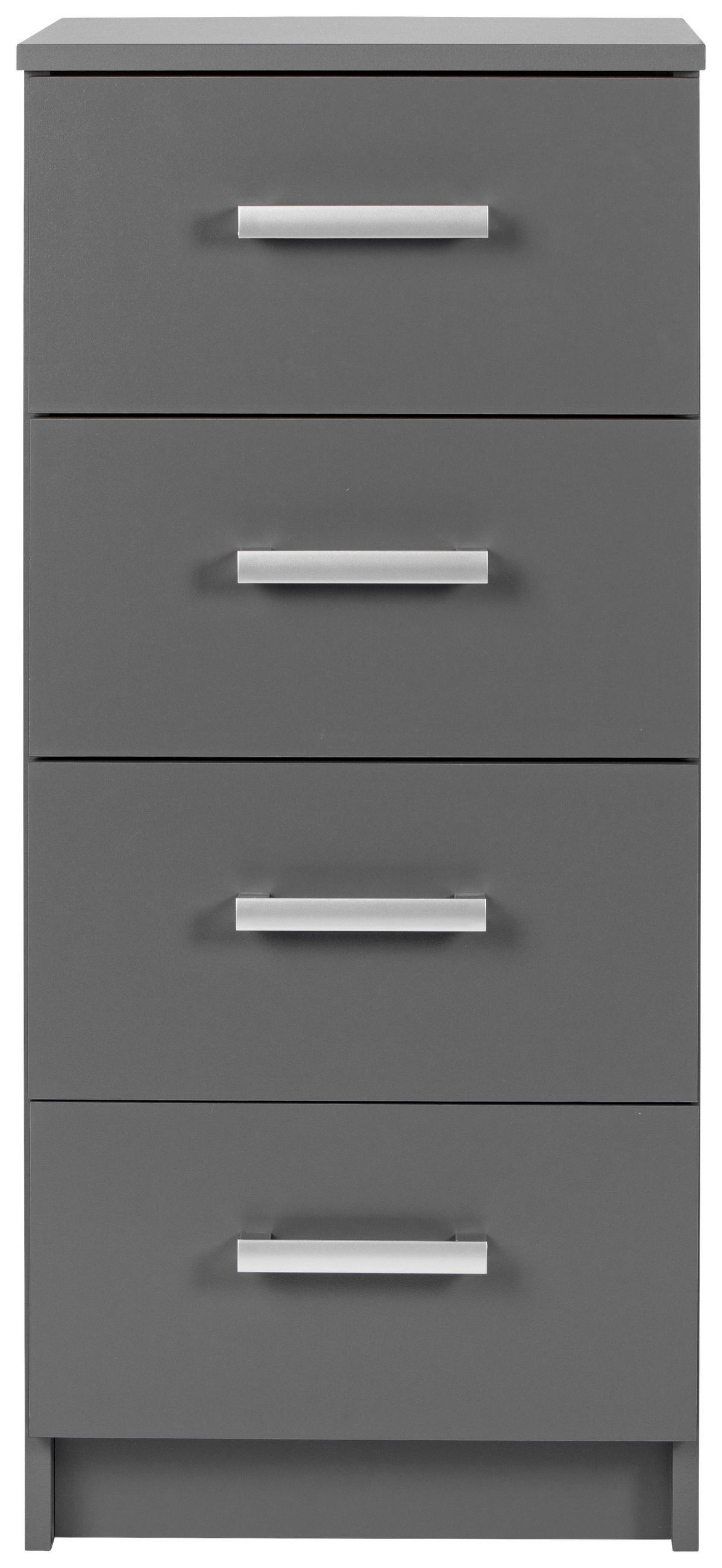 BYRÅ  - grafitfärgad/silver, Basics, metall/trämaterial (41,2/40/91,50cm) - MID.YOU