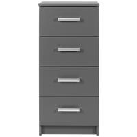 KOMMODE  in  - Silberfarben/Graphitfarben, Basics, Holzwerkstoff/Metall (41,2/40/91,50cm) - MID.YOU
