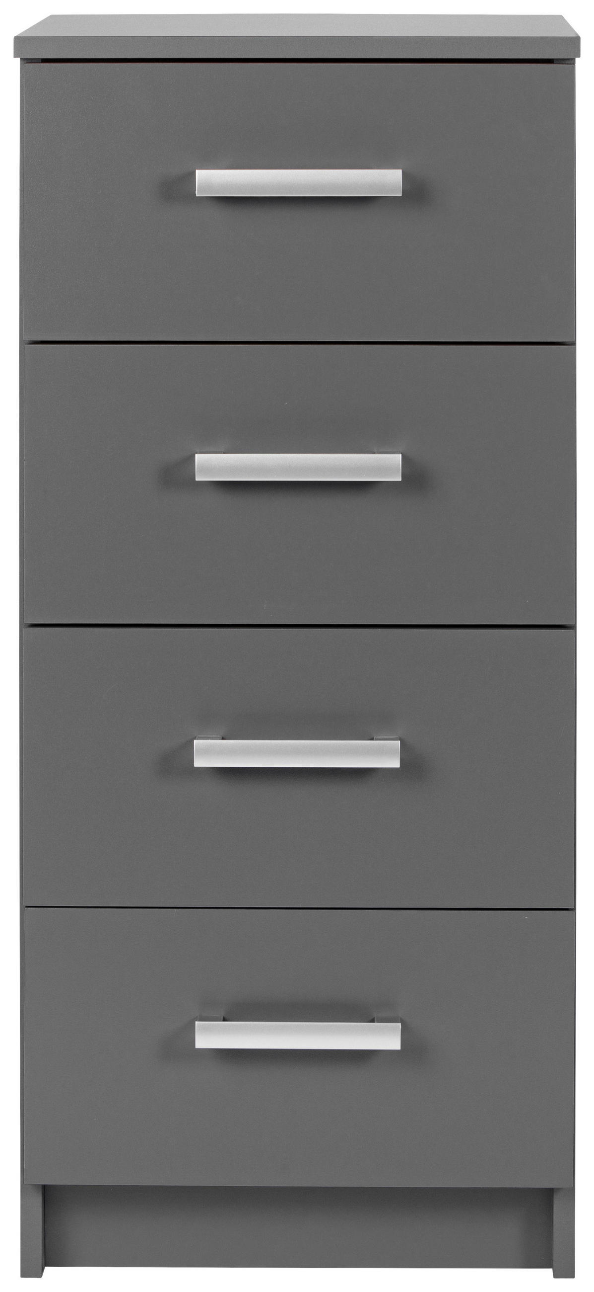 KOMMODE  in  - Silberfarben/Graphitfarben, Basics, Holzwerkstoff/Metall (41,2/40/91,50cm) - MID.YOU