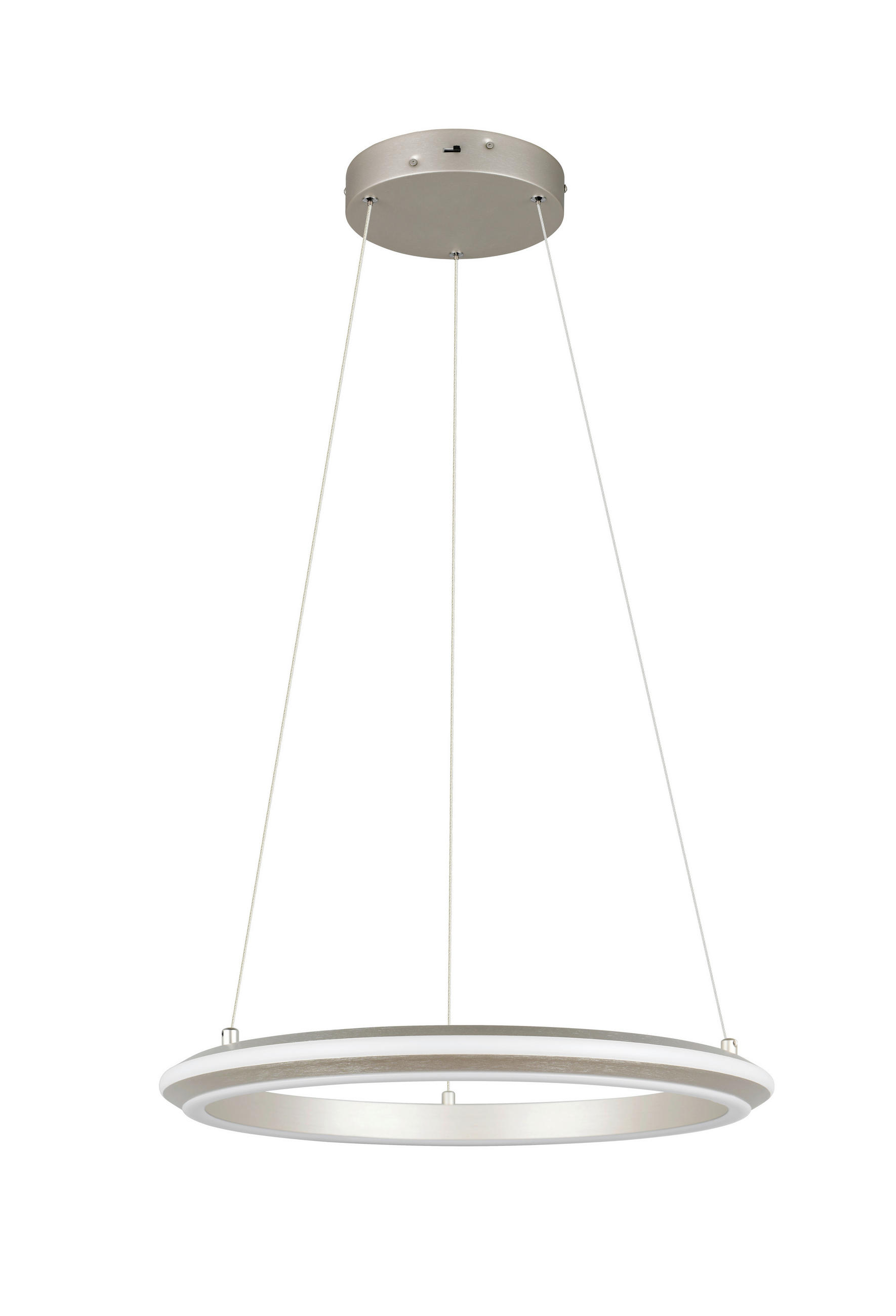 Trio Leuchten Led-Pendelleuchte Amador Nickel 45 cm