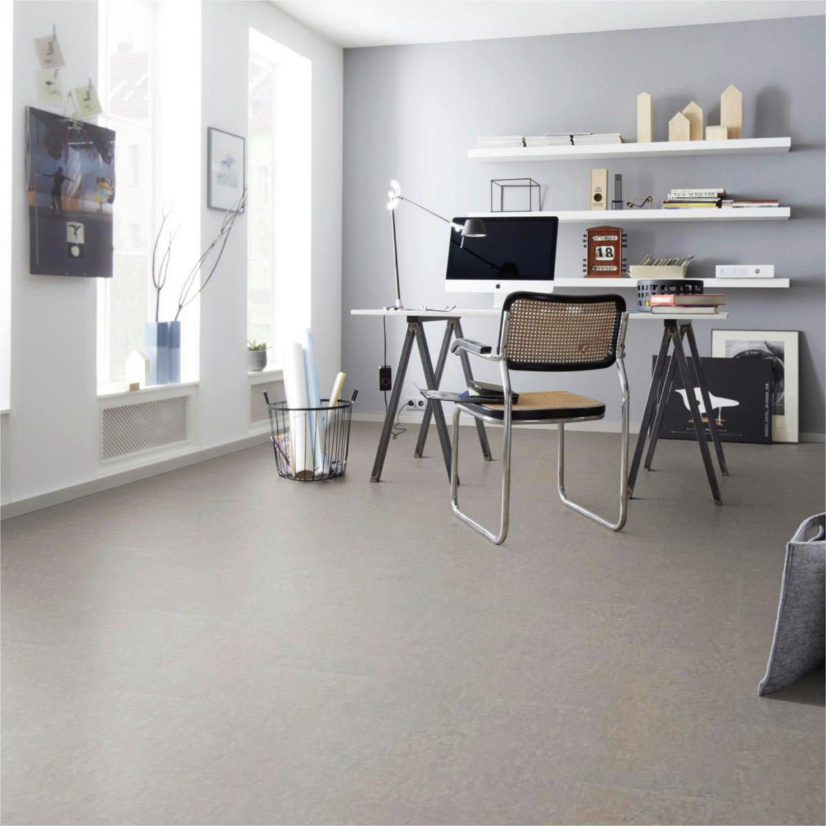 DESIGNBODEN Stone 4.2  per  m² - Greige, Basics, Kunststoff (60.5/30.48/0.42cm)