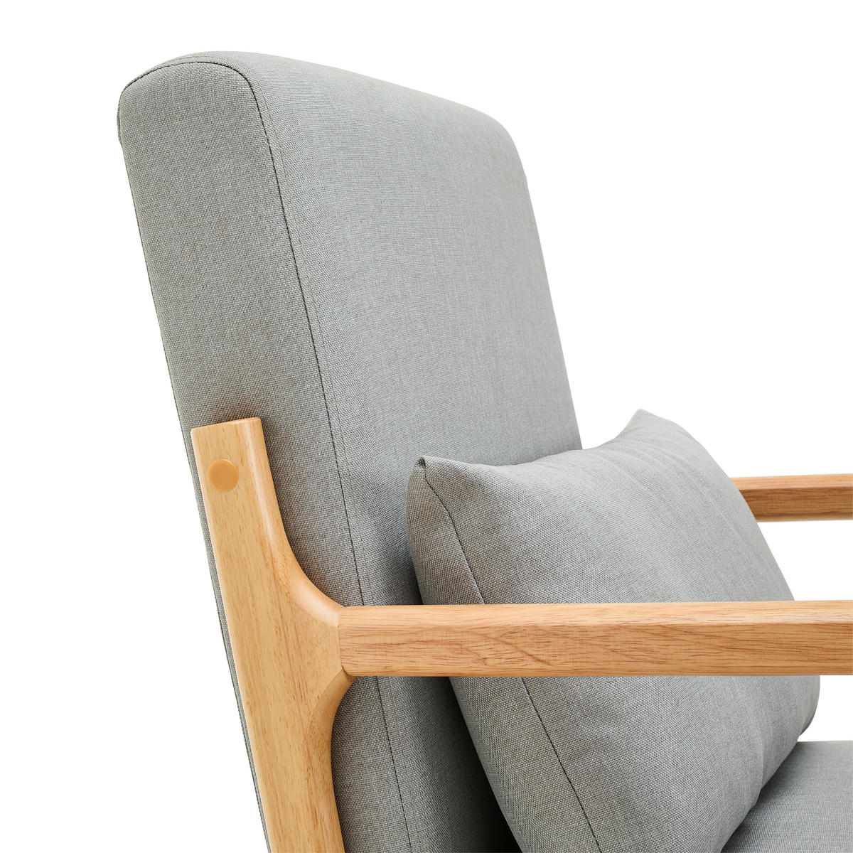 SESSEL in Webstoff Grau  - Naturfarben/Grau, Modern, Holz/Textil (73/76/60cm) - Livetastic