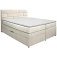 BOXSPRINGBETT 160/200 cm  in Creme  - Wengefarben/Creme, KONVENTIONELL, Holz/Textil (160/200cm) - Carryhome