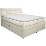 BOXSPRINGBETT 160/200 cm  in Creme  - Wengefarben/Creme, KONVENTIONELL, Holz/Textil (160/200cm) - Carryhome