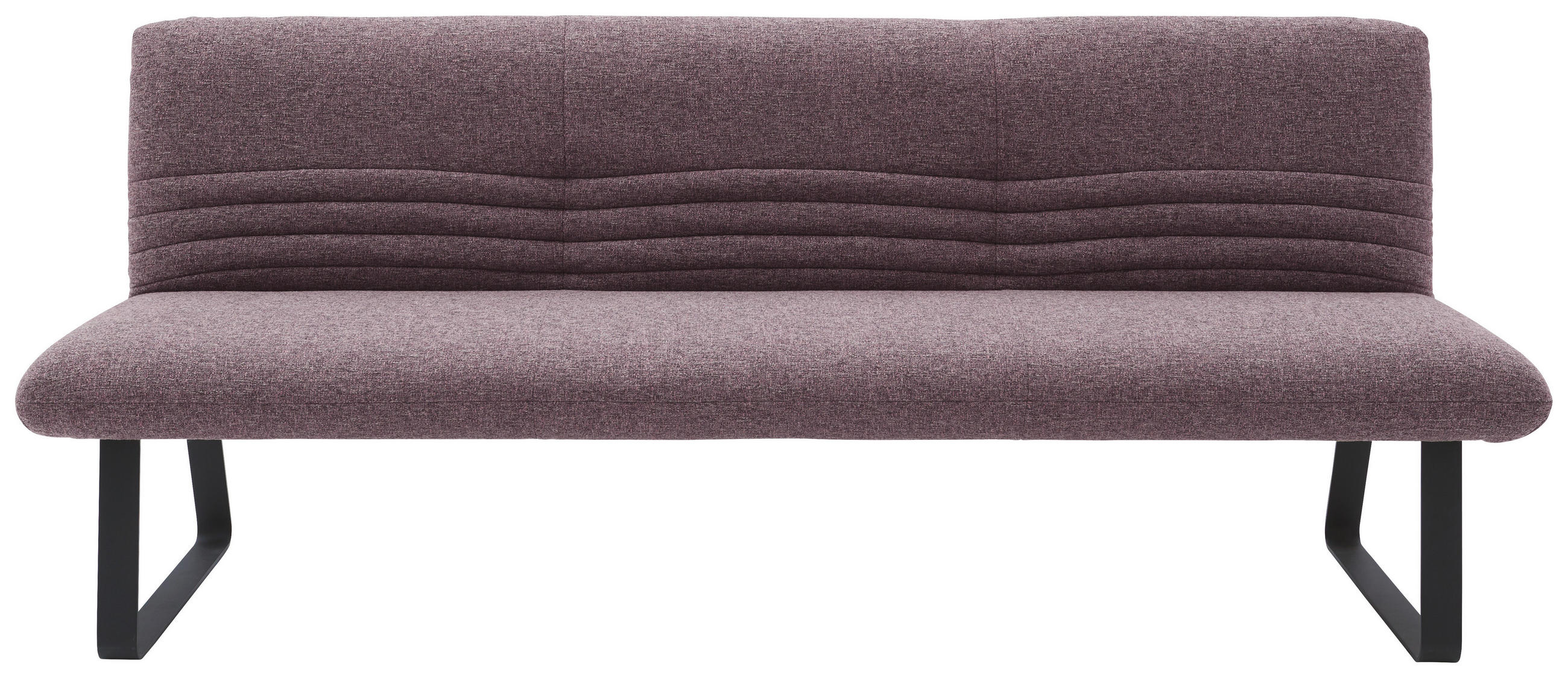 SITZBANK 221/90/70 cm Flachgewebe Weinrot, Rotbraun  - Rotbraun/Weinrot, Design, Textil/Metall (221/90/70cm) - Dieter Knoll